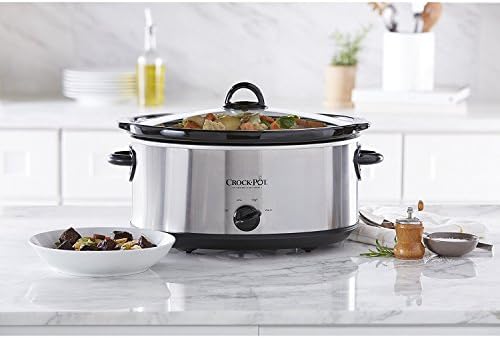 Crock-Pot 7 Quart Oval Manual Slow Cooker – Stainless Steel Original C281