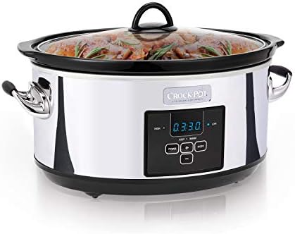 Crock-Pot 7 Quart Programmable Slow Cooker – Polished Platinum Plus C271