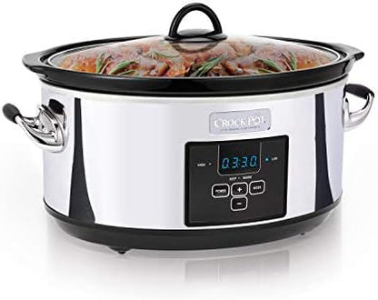 Crock-Pot 7 Quart Programmable Slow Cooker – Polished Platinum Plus C271