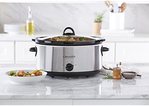 Crock-Pot 7 Quart Oval Manual Slow Cooker – Stainless Steel Original C281