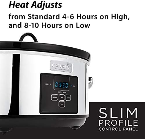Crock-Pot 7 Quart Programmable Slow Cooker – Polished Platinum Plus C271