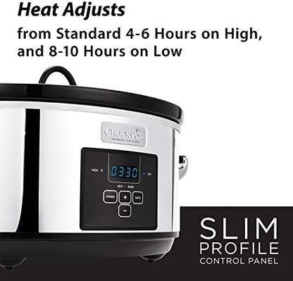 Crock-Pot 7 Quart Programmable Slow Cooker – Polished Platinum Plus C271