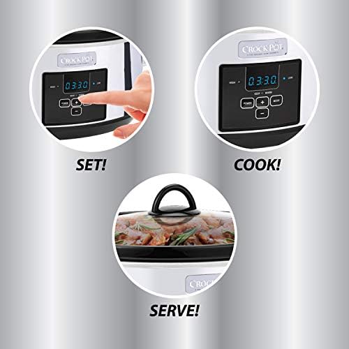 Crock-Pot 7 Quart Programmable Slow Cooker – Polished Platinum Plus C271