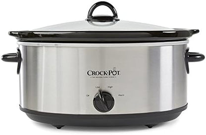 Crock-Pot 7 Quart Oval Manual Slow Cooker – Stainless Steel Original C281