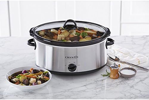 Crock-Pot 7 Quart Oval Manual Slow Cooker – Stainless Steel Original C281