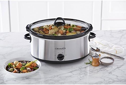 Crock-Pot 7 Quart Oval Manual Slow Cooker – Stainless Steel Original C281