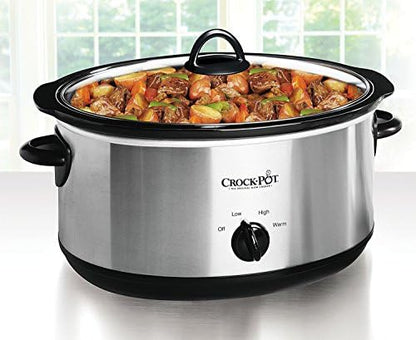Crock-Pot 7 Quart Oval Manual Slow Cooker – Stainless Steel Original C281