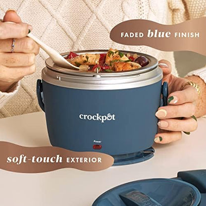 Crock-Pot Electric Lunch Box Food Warmer 20oz – Faded Blue Choice C229