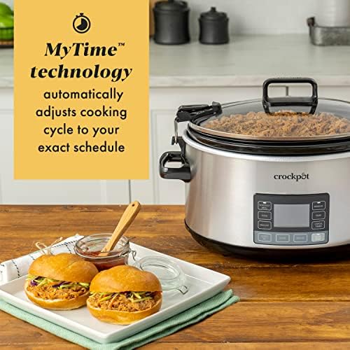 Crock-Pot 7 Quart Portable Programmable Slow Cooker with Timer Reserve C255