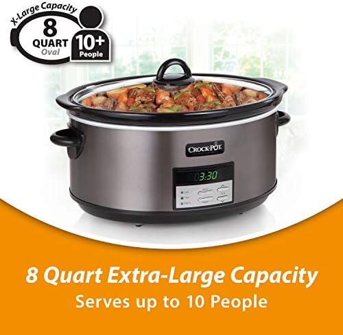 Crock-Pot 8 Quart Programmable Slow Cooker with Auto Warm Original C276