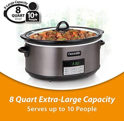 Crock-Pot 8 Quart Programmable Slow Cooker with Auto Warm Original C276