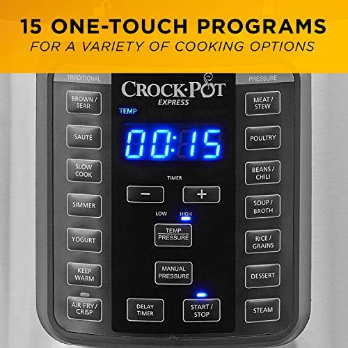 Crock-Pot Express Crisp 8 Quart 10-in-1 Pressure Cooker Prime C290