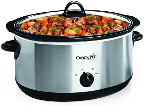 Crock-Pot 7 Quart Oval Manual Slow Cooker – Stainless Steel Original C281