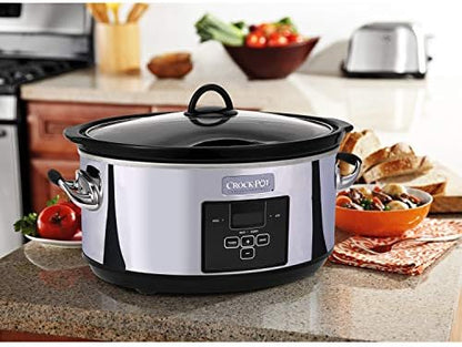 Crock-Pot 7 Quart Programmable Slow Cooker – Polished Platinum Plus C271