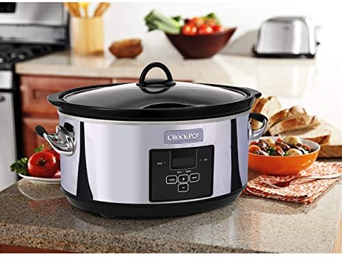 Crock-Pot 7 Quart Programmable Slow Cooker – Polished Platinum Plus C271
