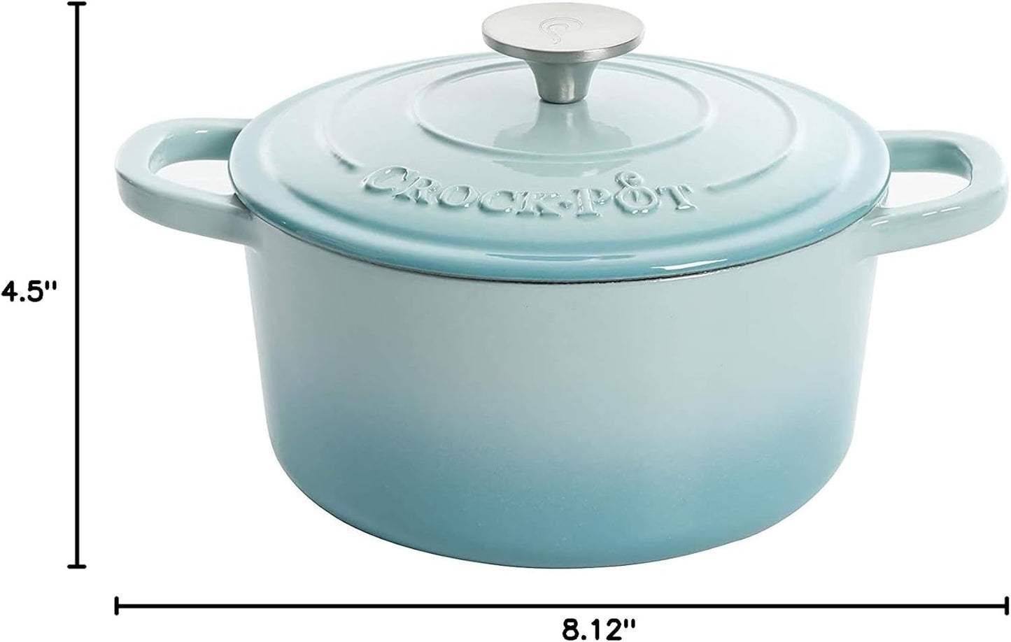 Crock-Pot 3 Quart Enameled Cast Iron Dutch Oven – Aqua Plus C249